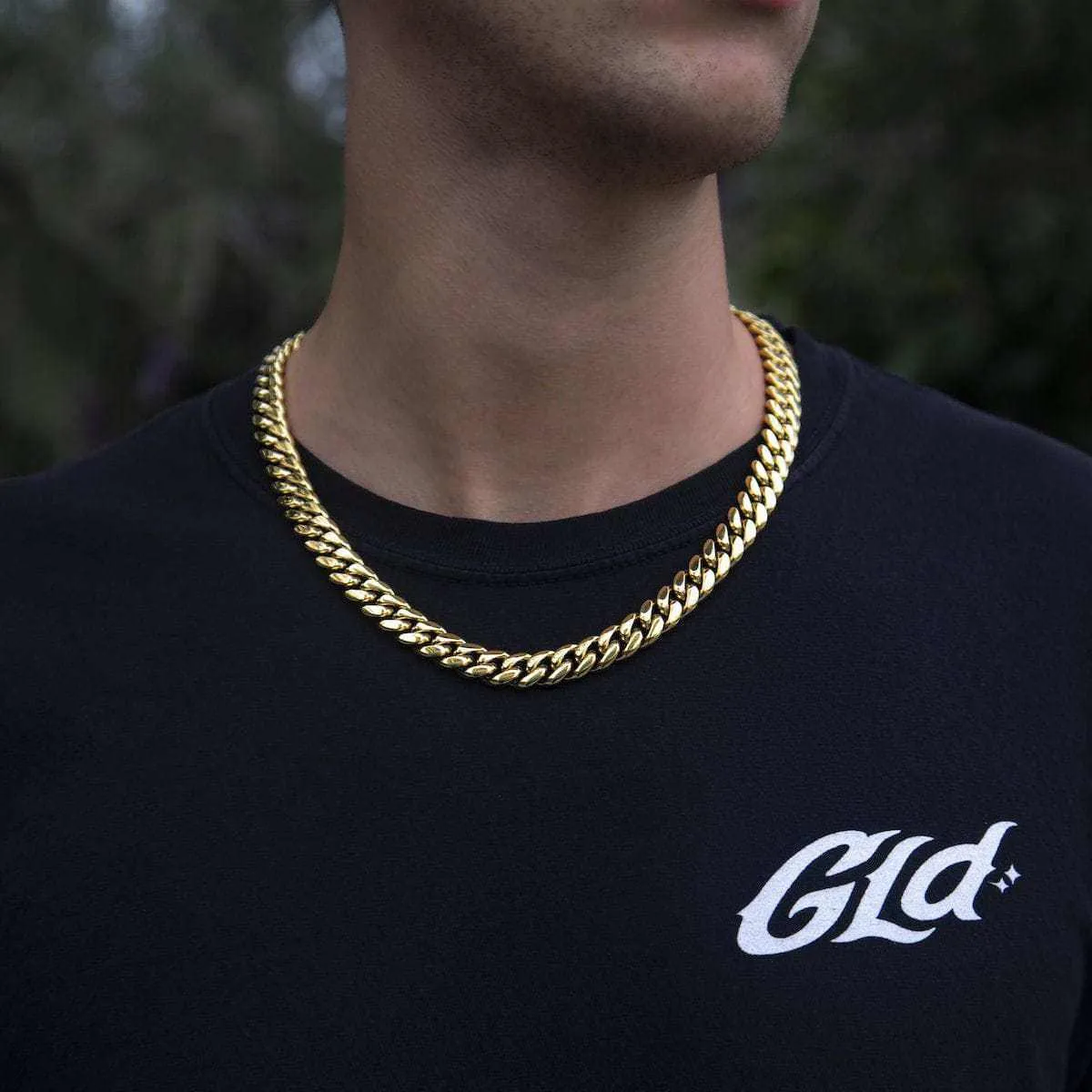 GLD Signature Cuban in Yellow Gold- 12mm