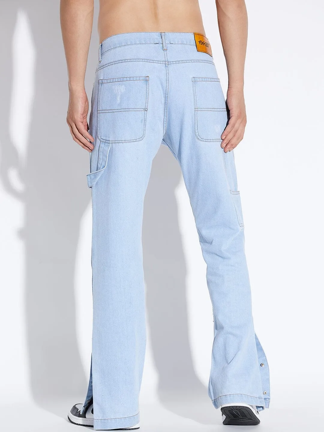 Ice Carpenter Patched Flared Denim