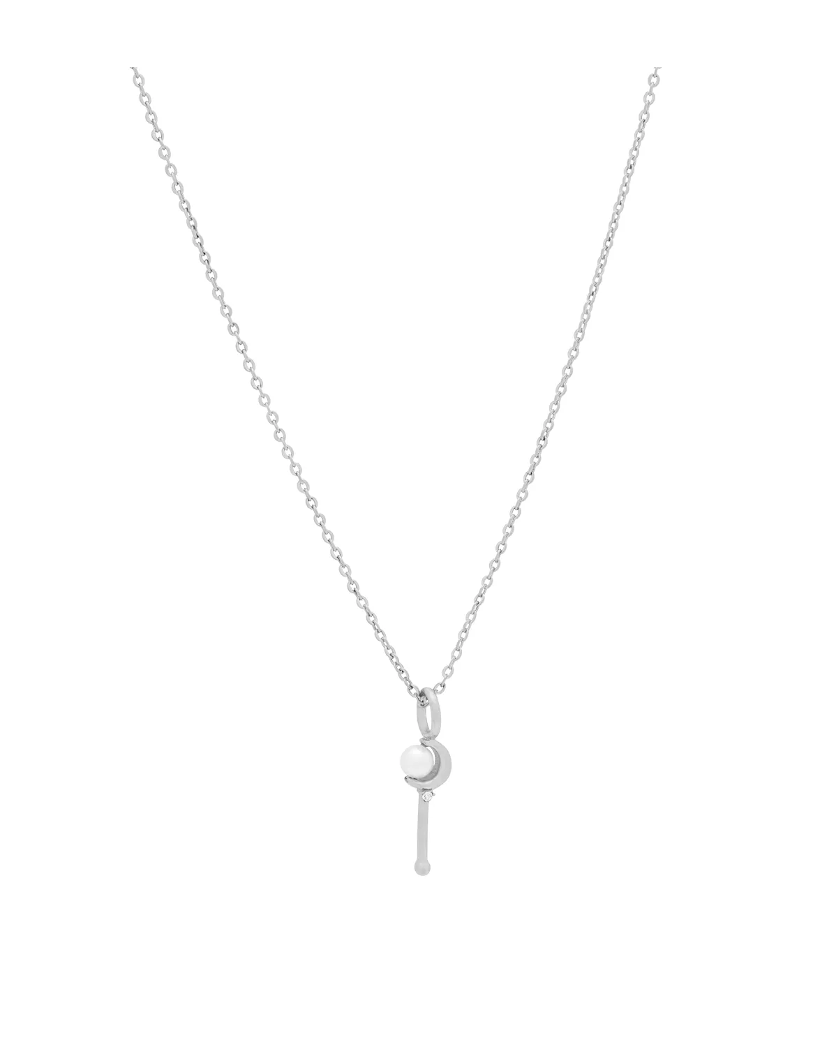 In The Name Of The Moon Pearl Wand Necklace - Sterling Silver (PRE-ORDER)