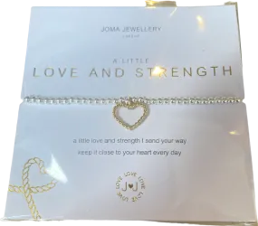 Joma Jewellery Silver / Gold A Little 'Love And Strength' Bracelet One Size