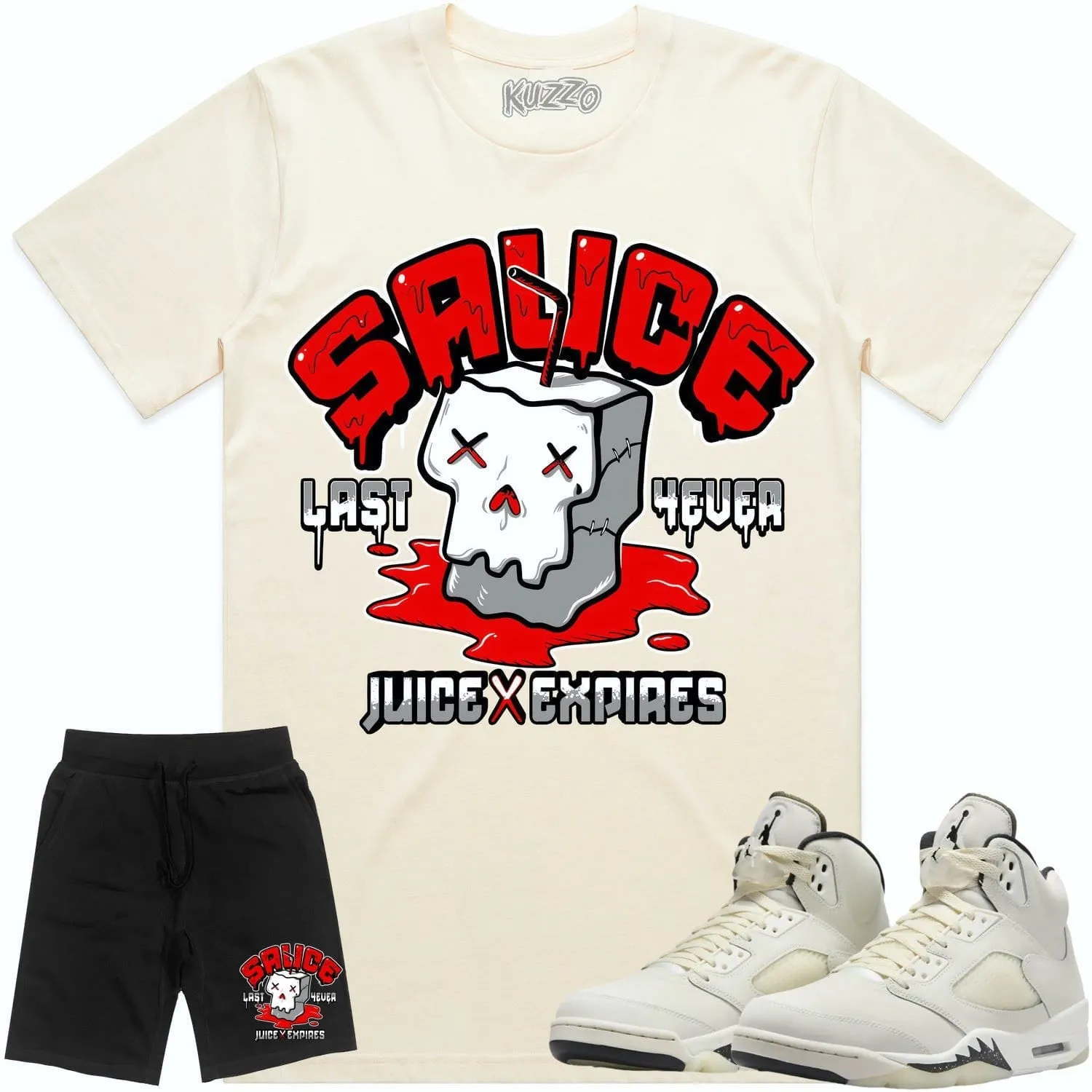 Jordan 5 Sail 5s Sneaker Outfit - RED SAUCE