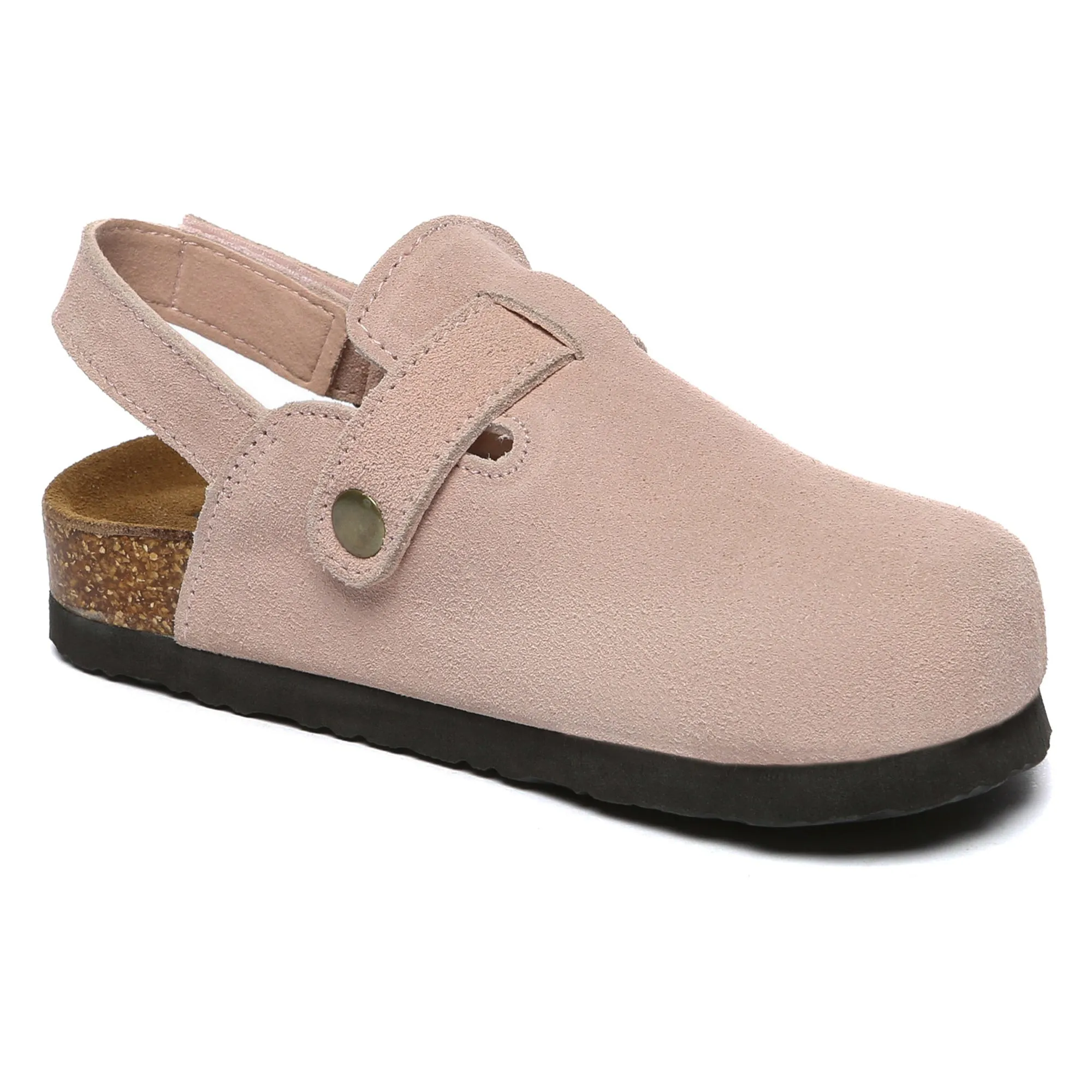 Kids Suede Slingback Clogs