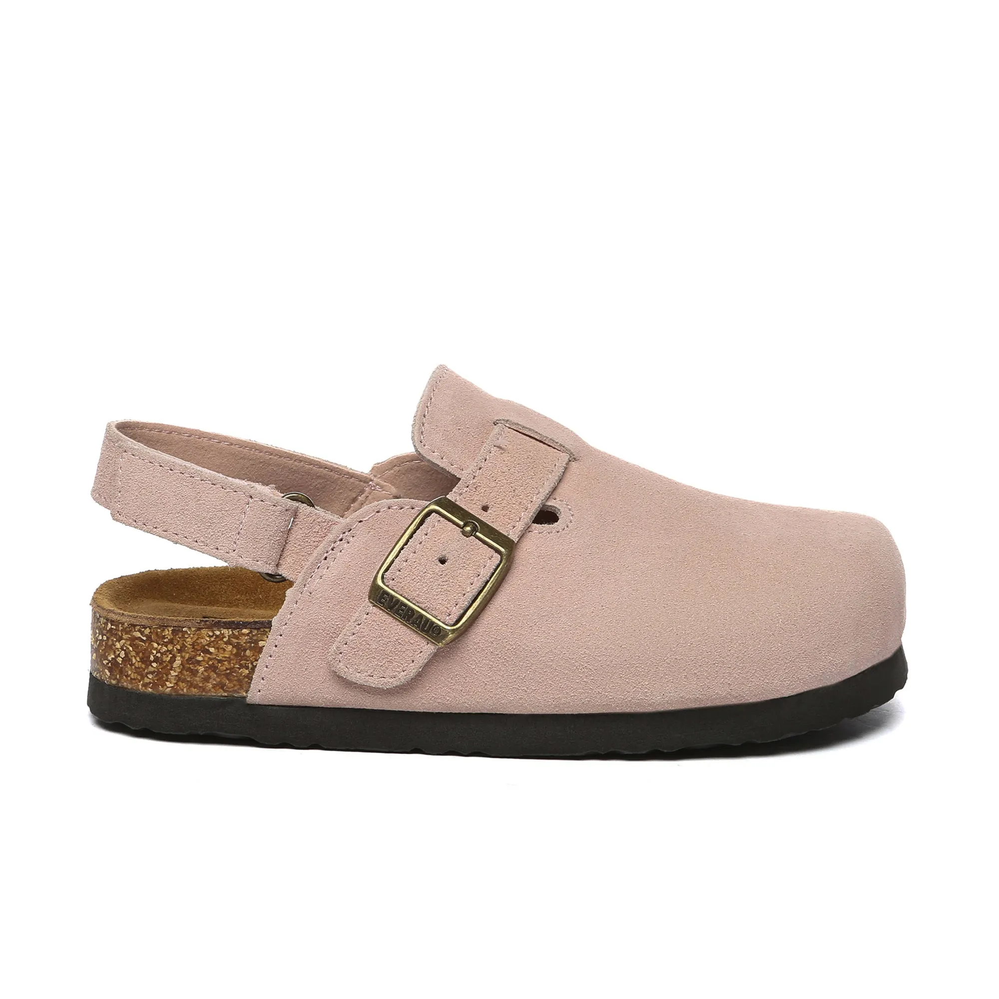 Kids Suede Slingback Clogs