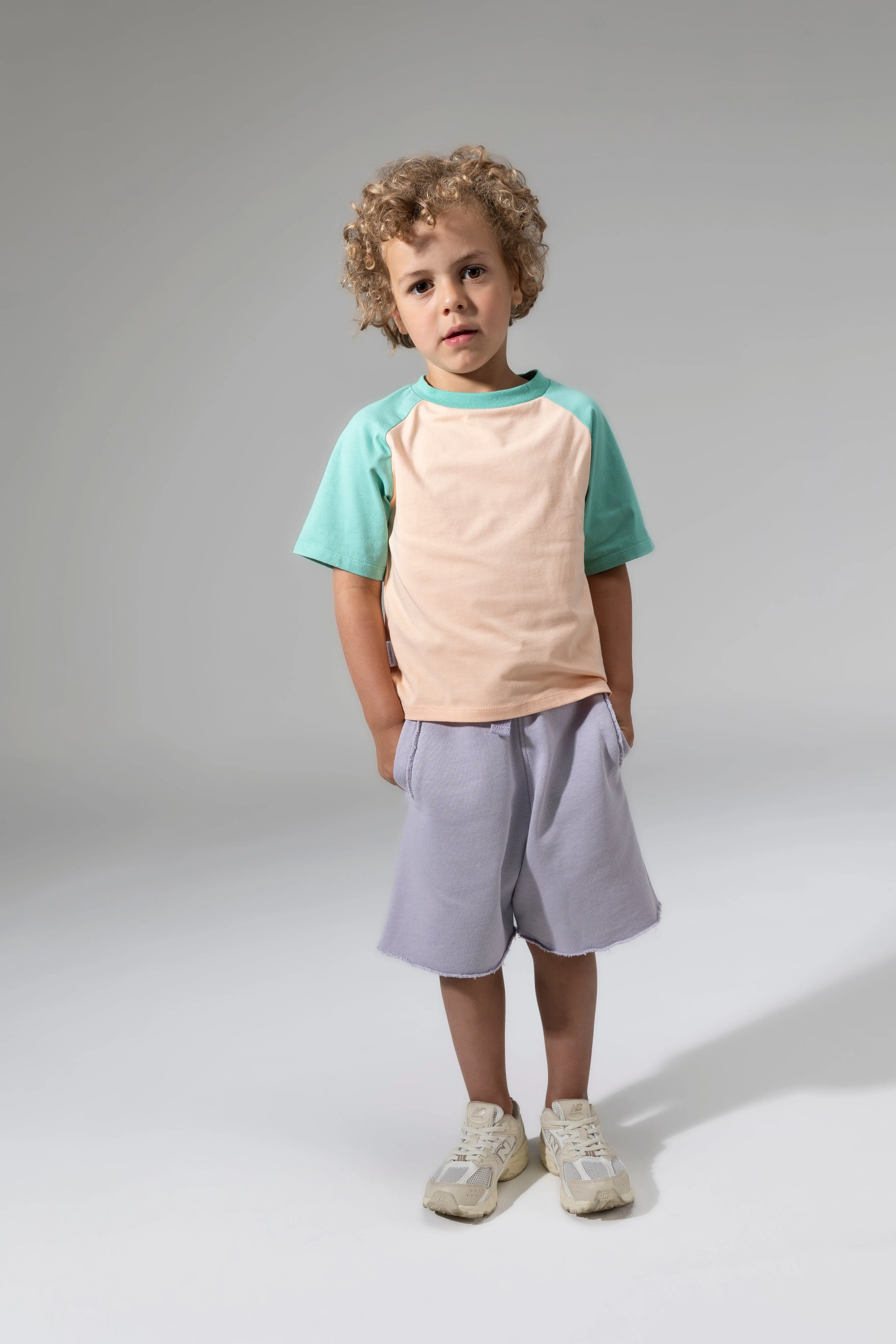 Kinder T-Shirt Turquoise / Flush