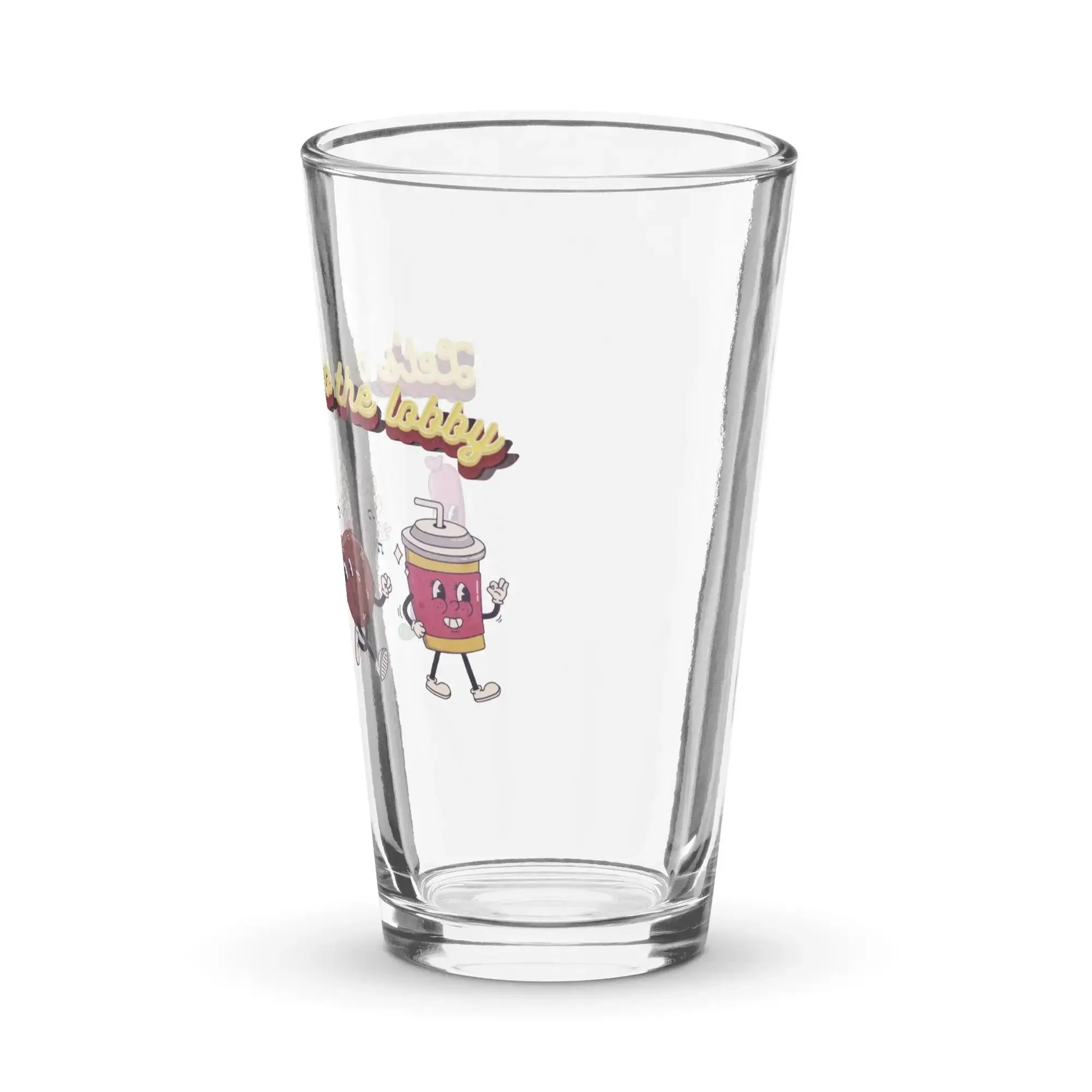 Let's All Go To The Lobby Shaker pint glass