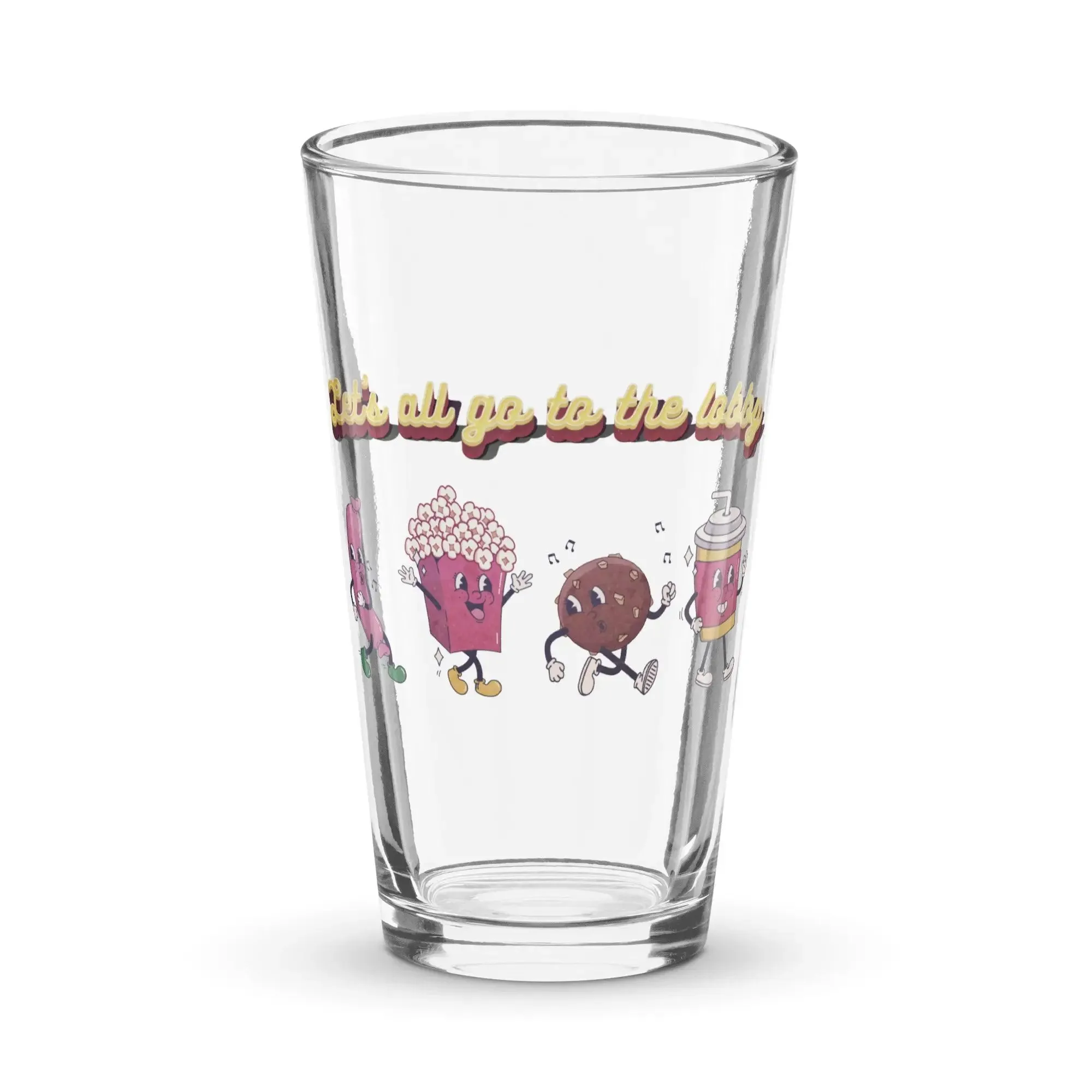 Let's All Go To The Lobby Shaker pint glass