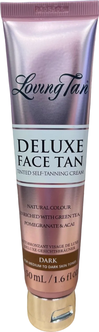 Loving Tan Deluxe Face Tan Tinted Self-Tanning Cream Dark 50ml