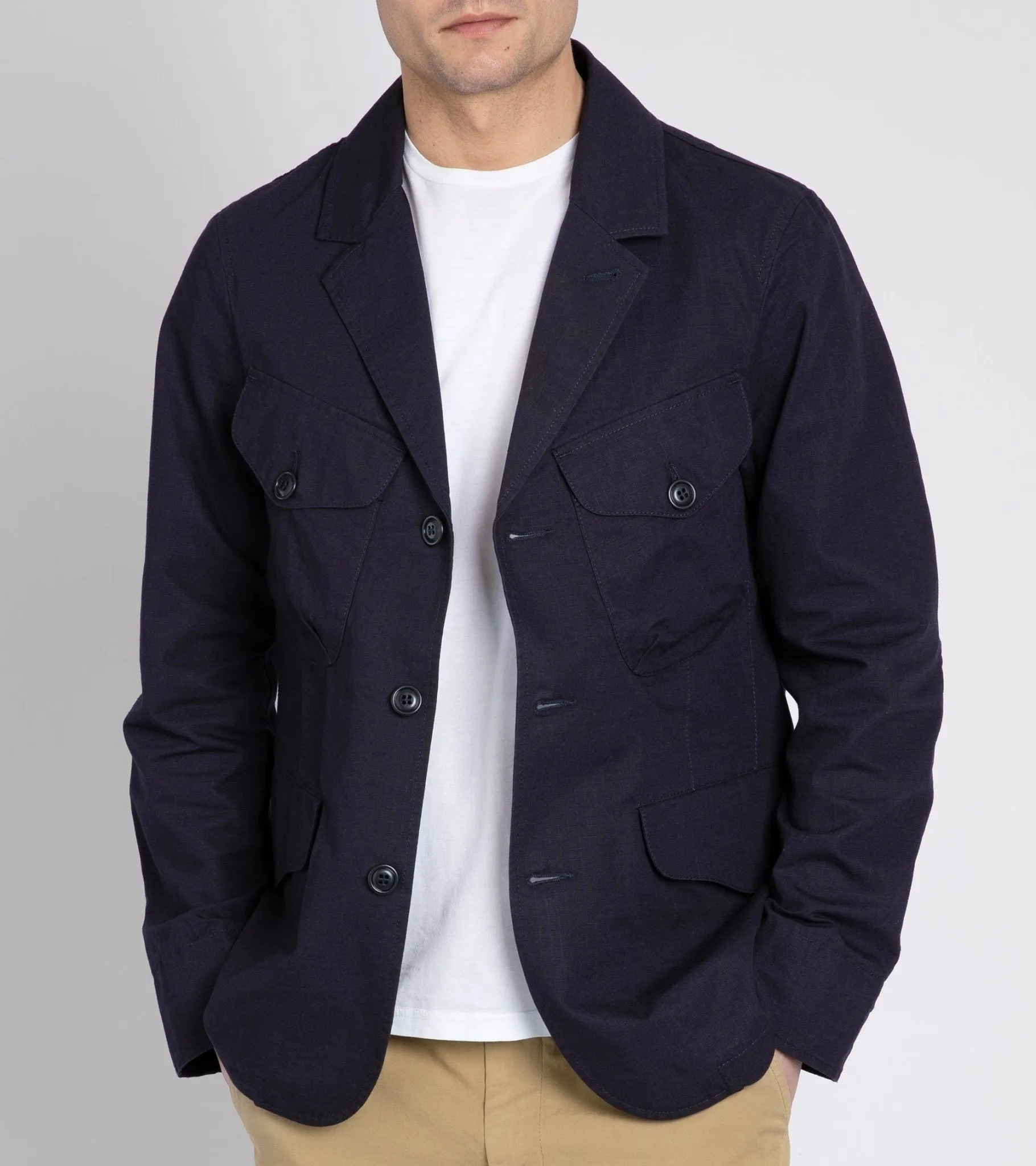 Manifattura Ceccarelli Ripstop Bush Jacket: Navy