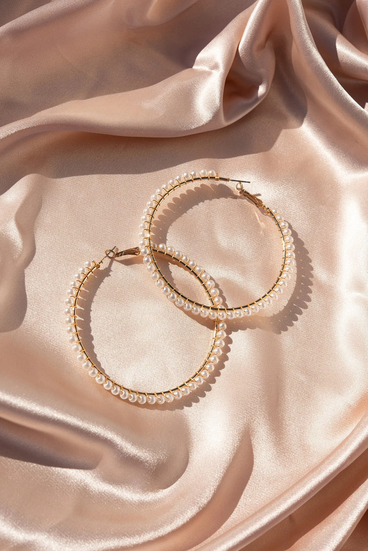 Marlene Pearl Wrapped Hoops