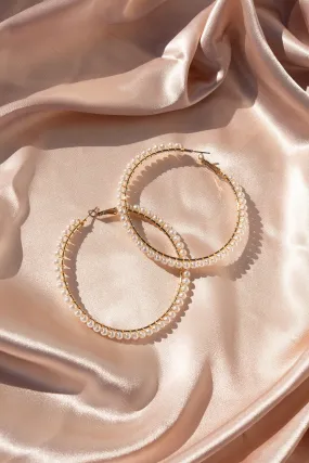 Marlene Pearl Wrapped Hoops