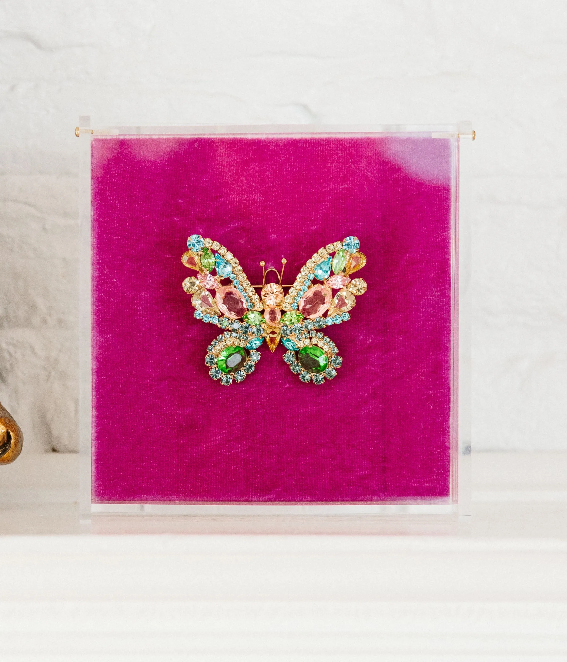 Medium Butterfly in Jonquil / Peridot / Light Rose