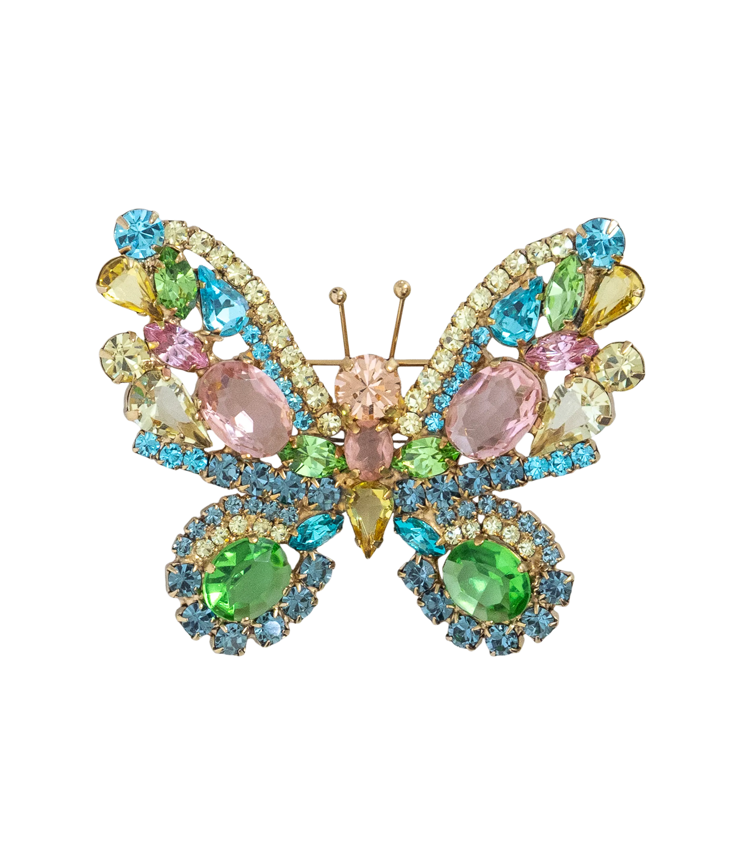 Medium Butterfly in Jonquil / Peridot / Light Rose