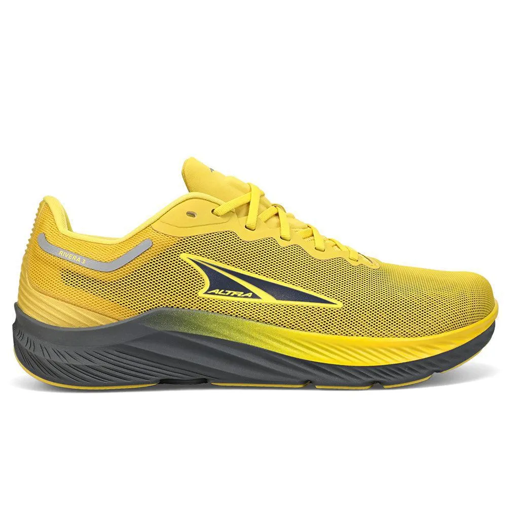 Men's Altra Rivera 3, Gray/Yellow, 9.5 D Medium