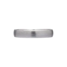 Metier Modern 14k White Gold Rounded Flat Band - 4mm