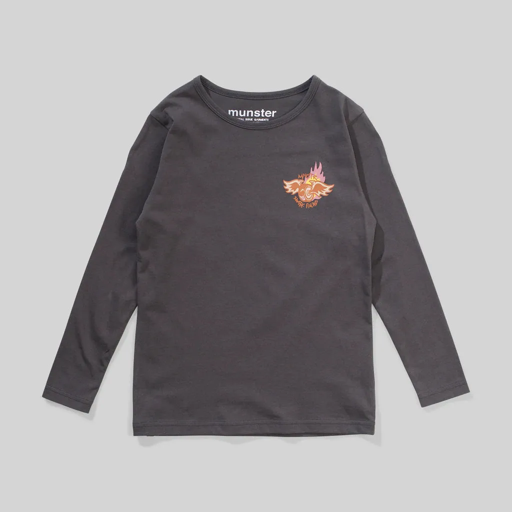 Munster Kids Mnstacruz LS Tee Soft Black