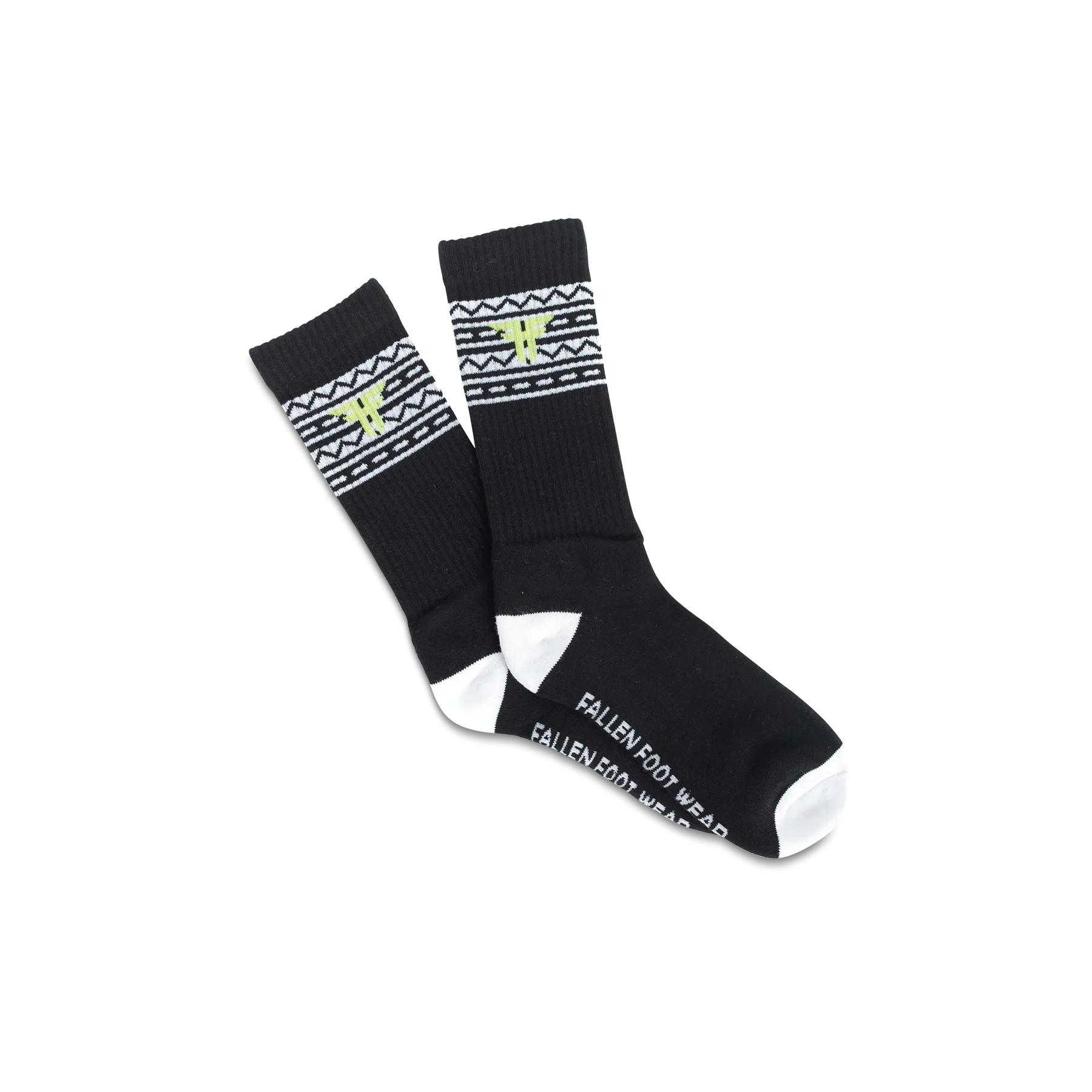 NAVAJO SOCK BLACK/WHITE