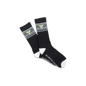 NAVAJO SOCK BLACK/WHITE