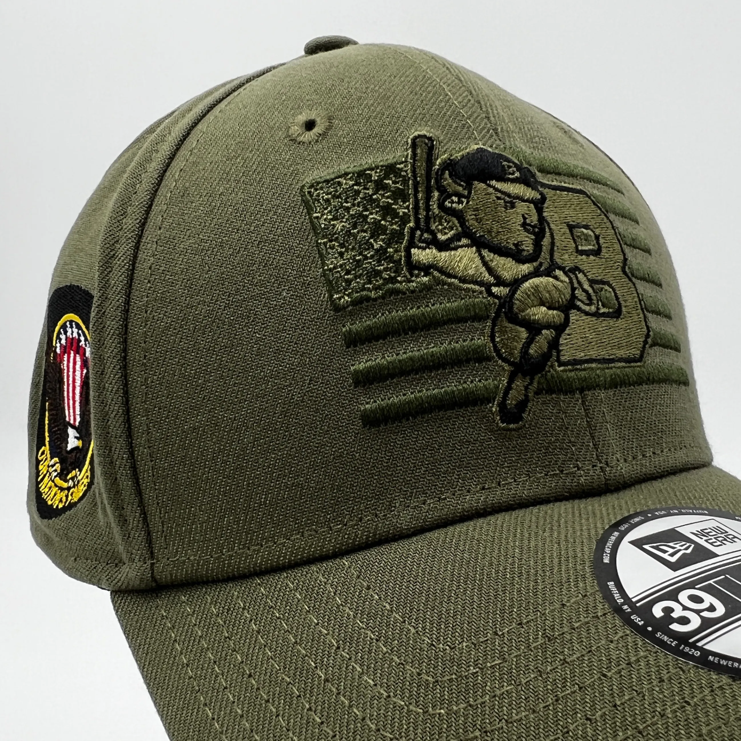 New Era Bisons Armed Forces Military Green Stretch Fit Hat