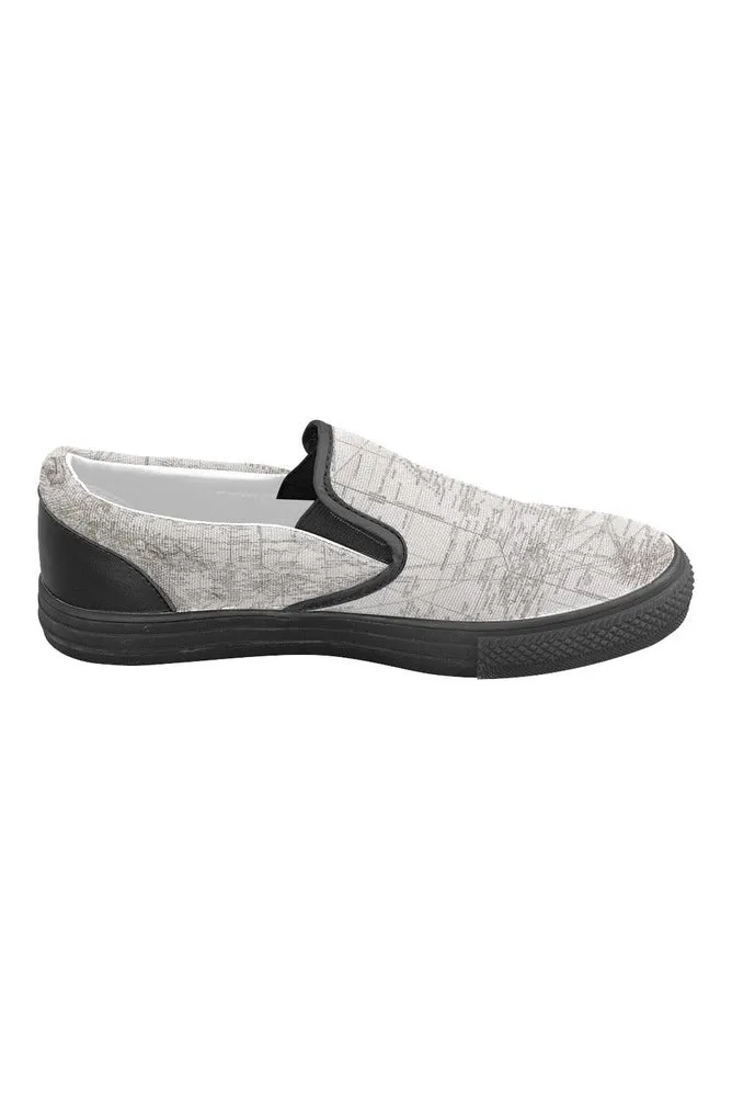 Oceania Map c1904 Men's Slip-on Canvas Shoes