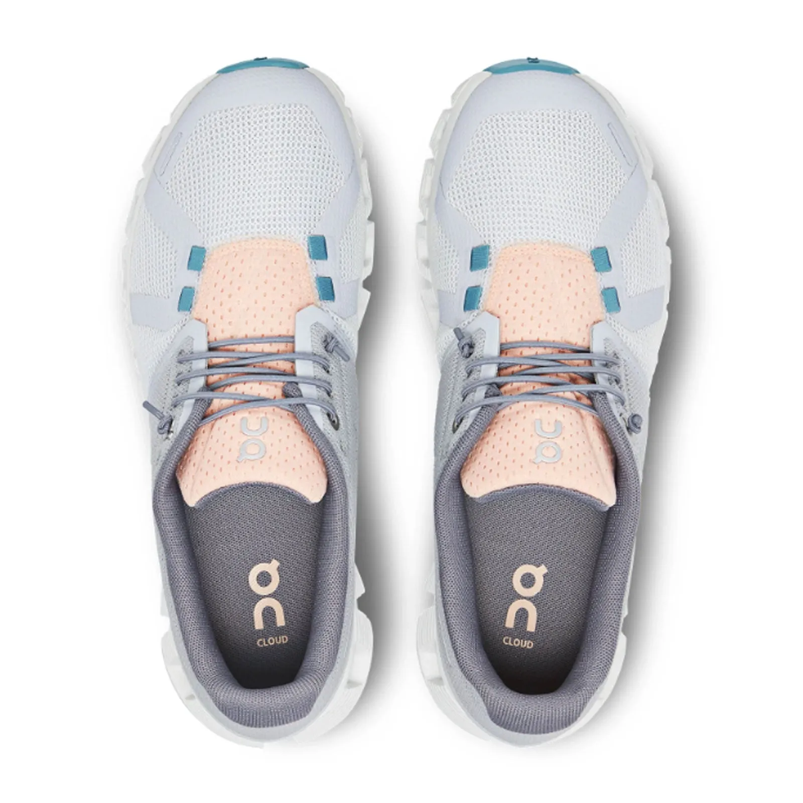 On Running Cloud 5 Push Running Shoe (Women) - Glacier/Undyed-White