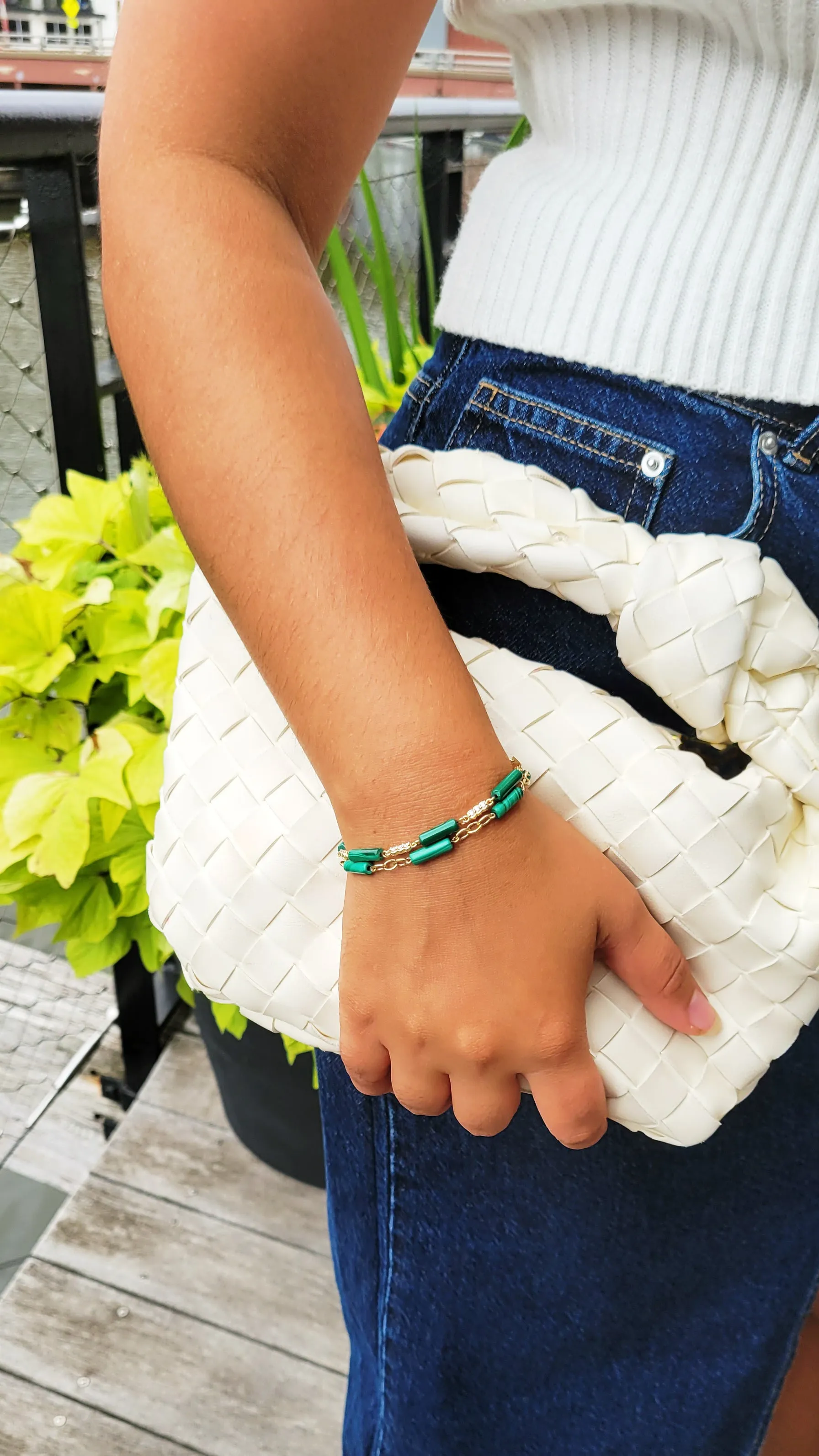 Palace Bead Bracelet Malachite