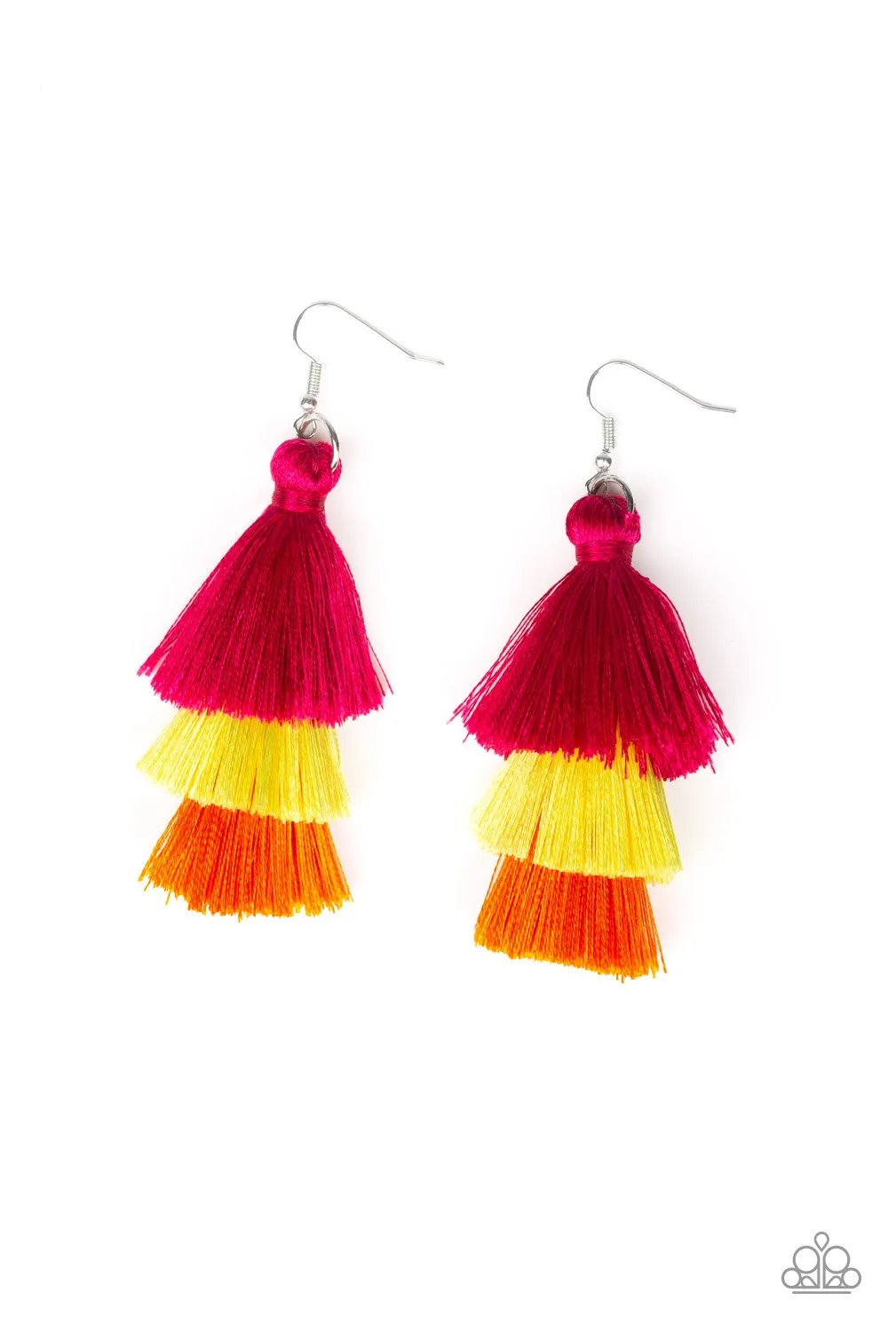 Paparazzi Accessories - Hold On To Your Tassel! #E31 Peg - Multi Earring