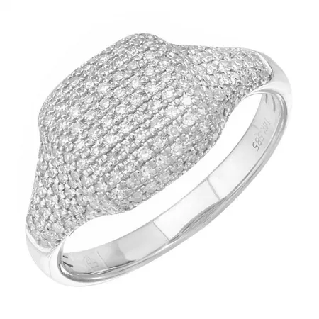 Pave Diamond Signet Ring