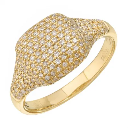 Pave Diamond Signet Ring