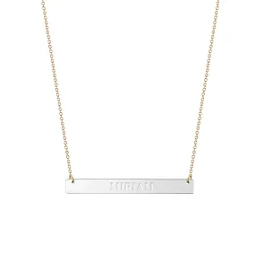 Personalized Engraved Bar Necklace