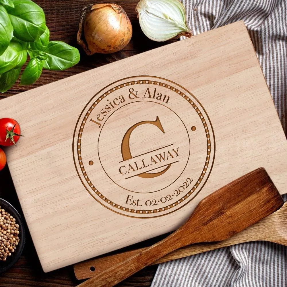 Personalized Engraved Cutting Board for Couples