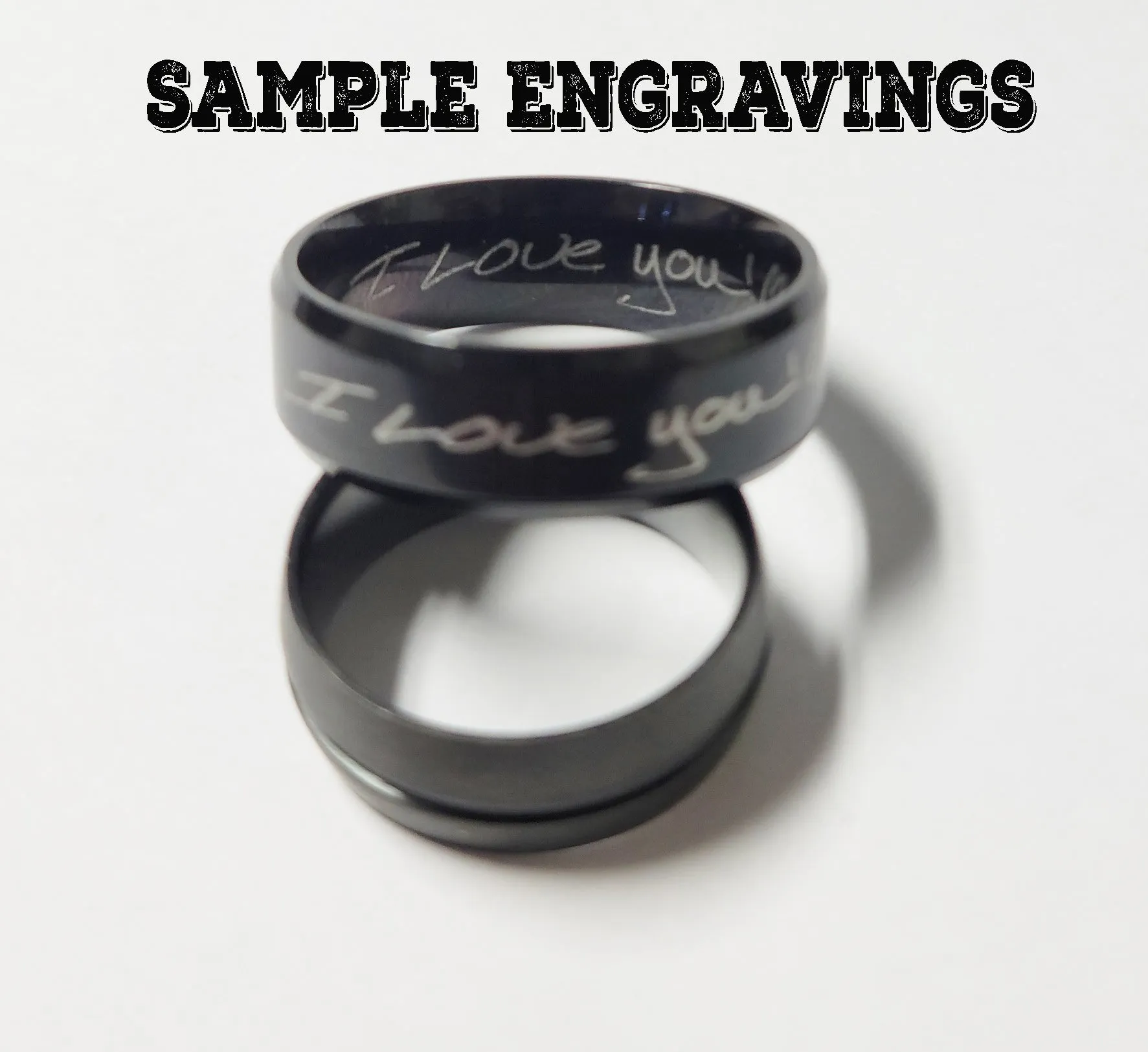 Personalized Engraved Men's Wood Inlay Tungsten Promise Ring