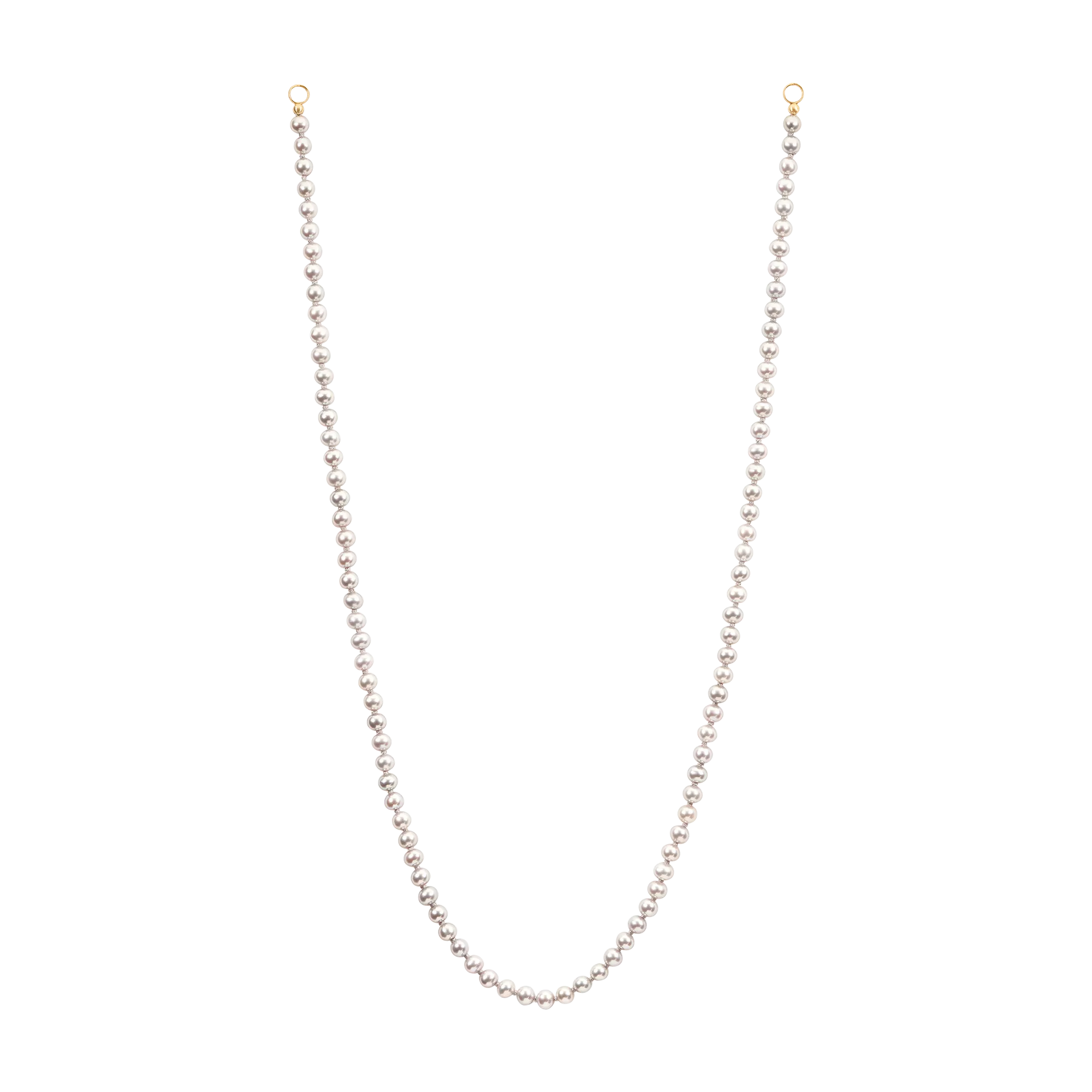 Petite Grey Round Seed Pearl Strand - Made to Order