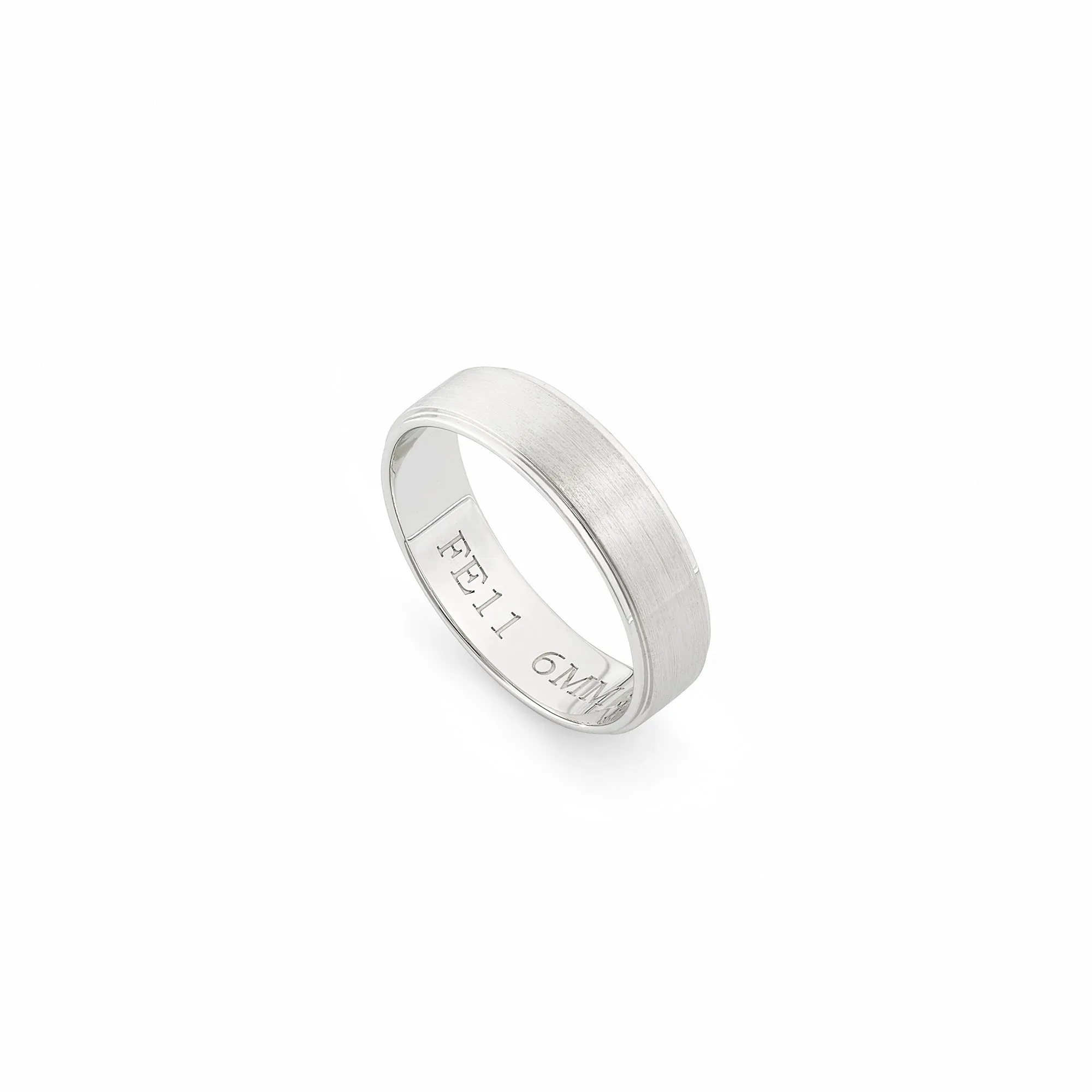 Platinum FE11SATIN Wedding Band