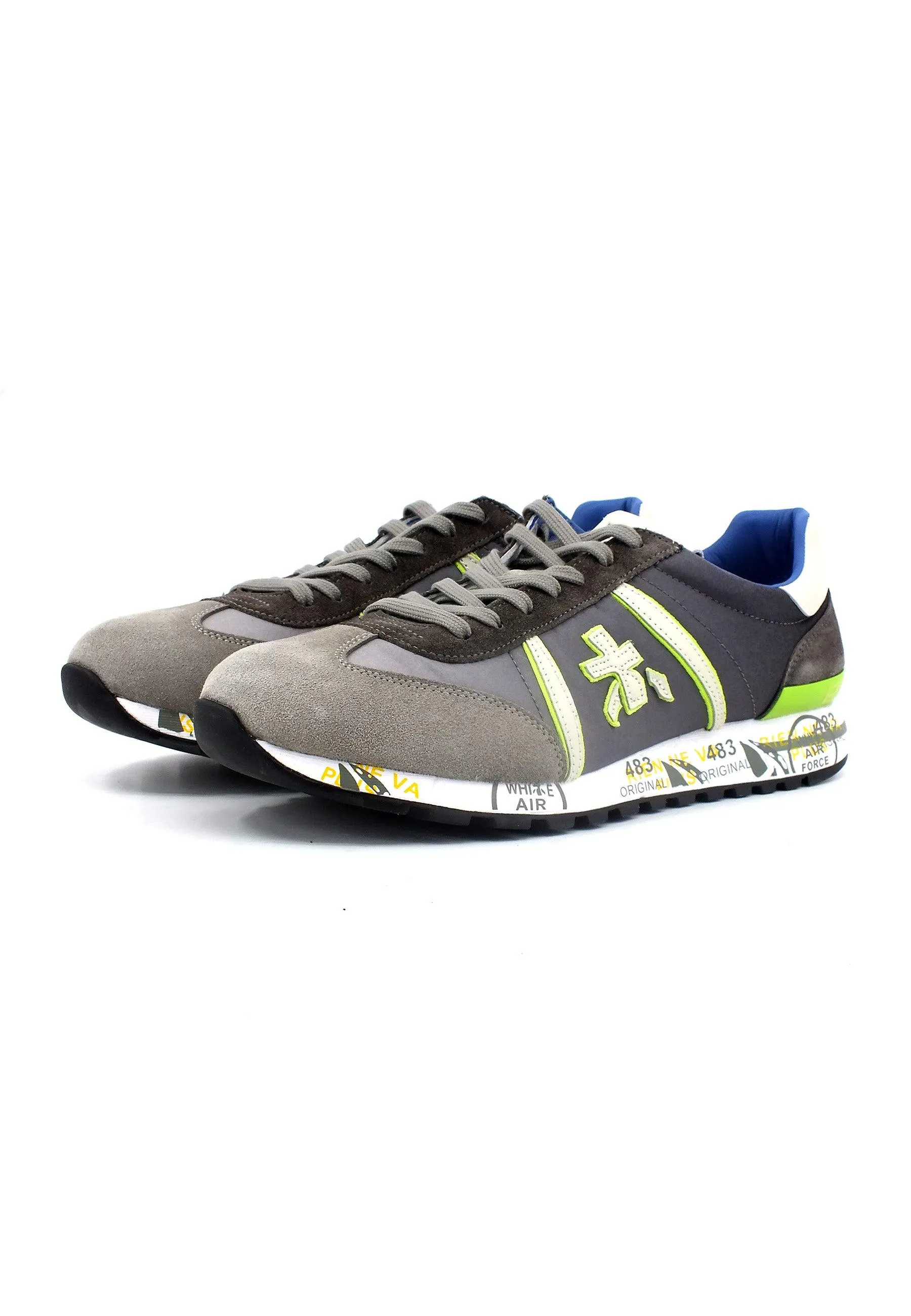 PREMIATA Sneaker Uomo Grey Yellow Fluo LUCY-5903