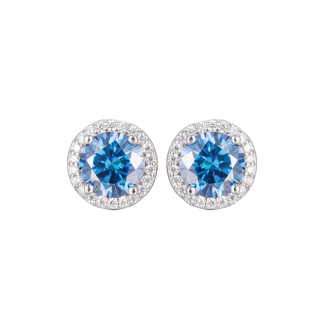 Rare Color Hola Moissanite Stud Earrings