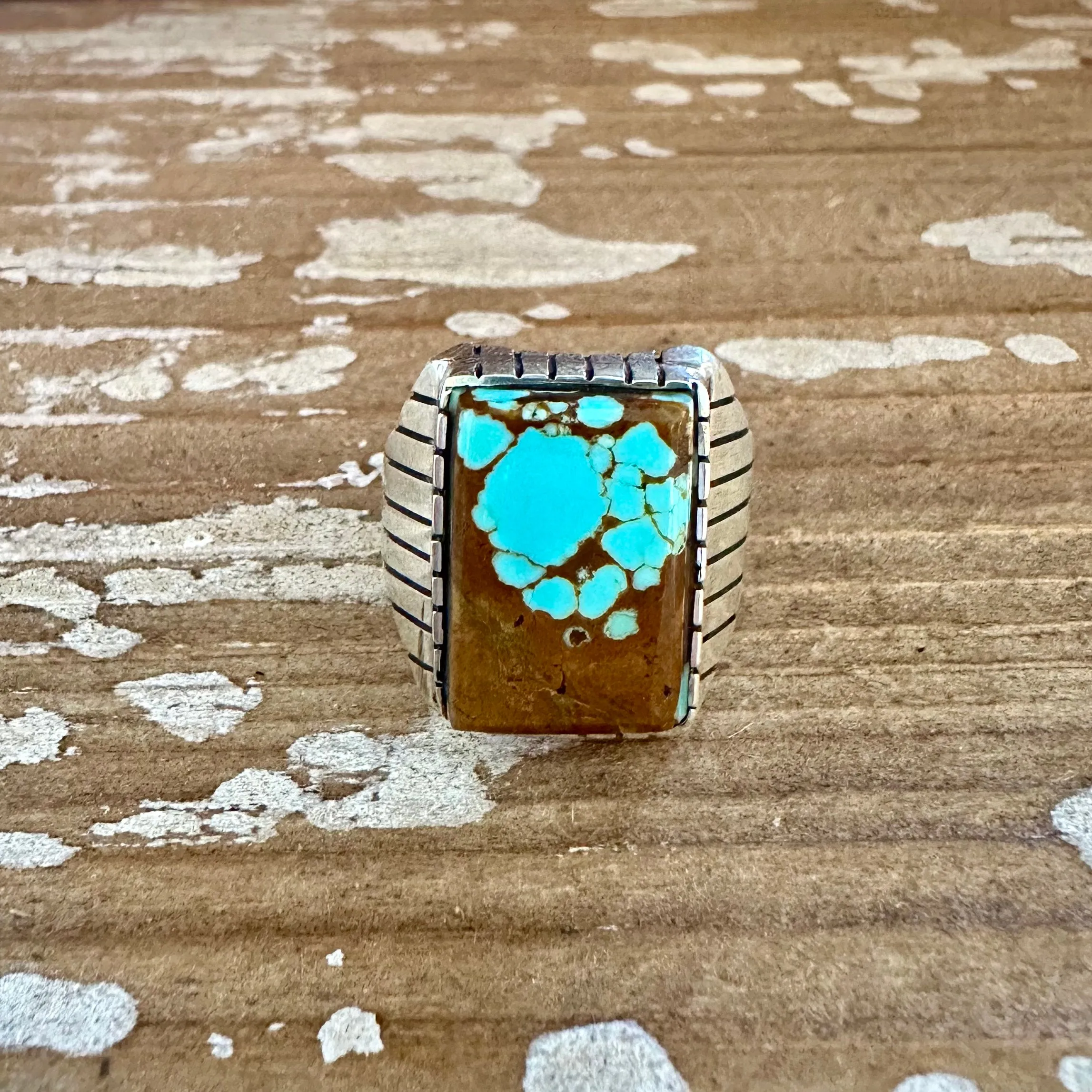 RAY JACK Navajo Kingman Turquoise Ring Mens  Variety of Sizes