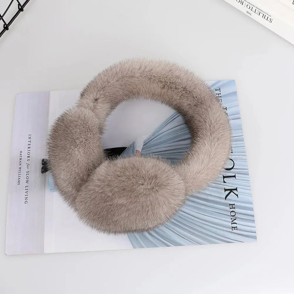 Real Mink Fur Earmuffs - Fashionable Unisex Winter Ear Warmers | SUPPEV&STTDIO