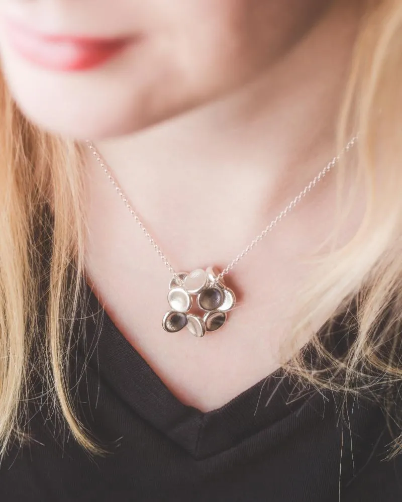 red blood cells necklace L | silver