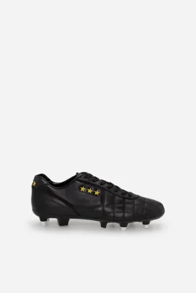 Scarpe da calcio Del Duca in pelle nera