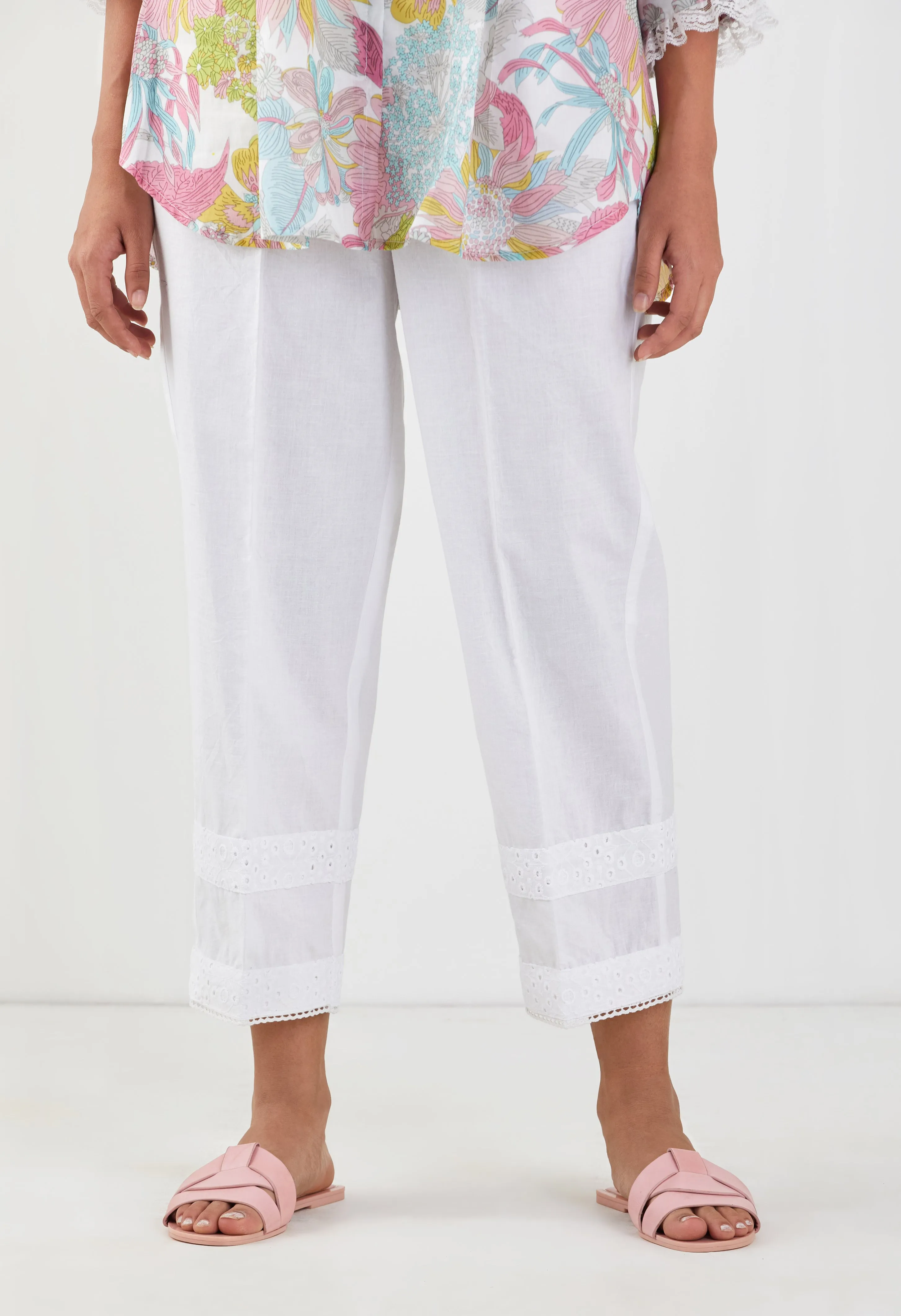 Schiffli double paneled Pants