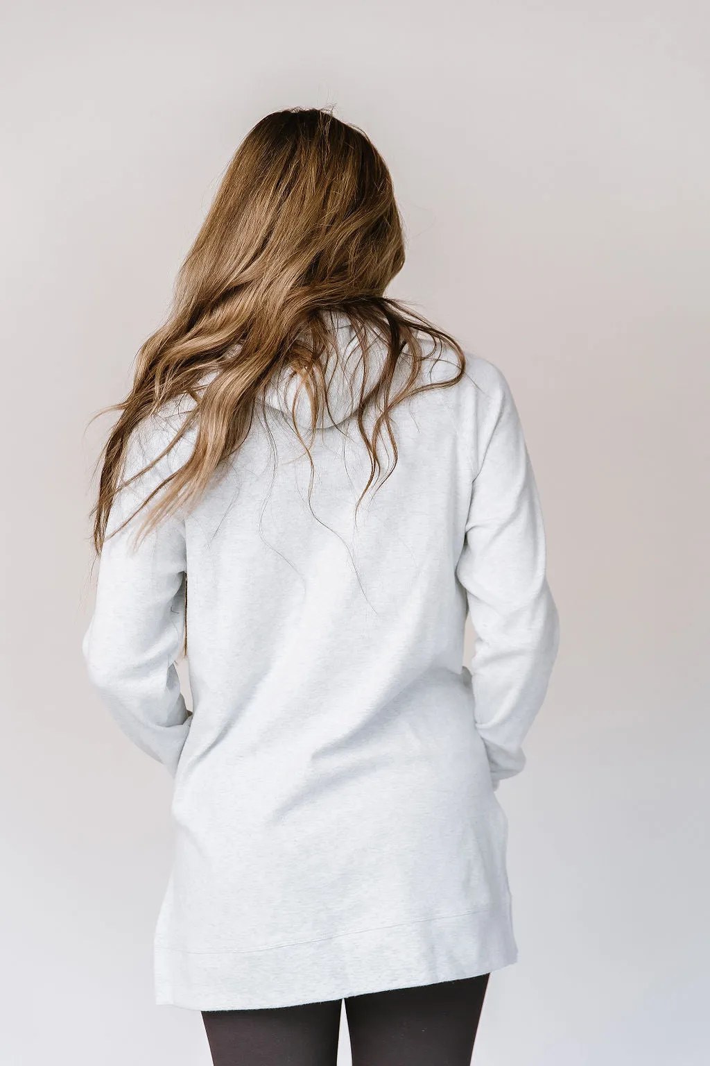 Sideslit Hoodie - White Mist