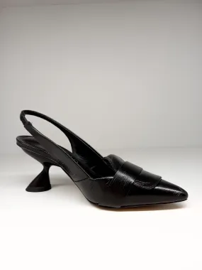 SLINGBACK CECCONELLO PRETO SALTO TRIANGULO