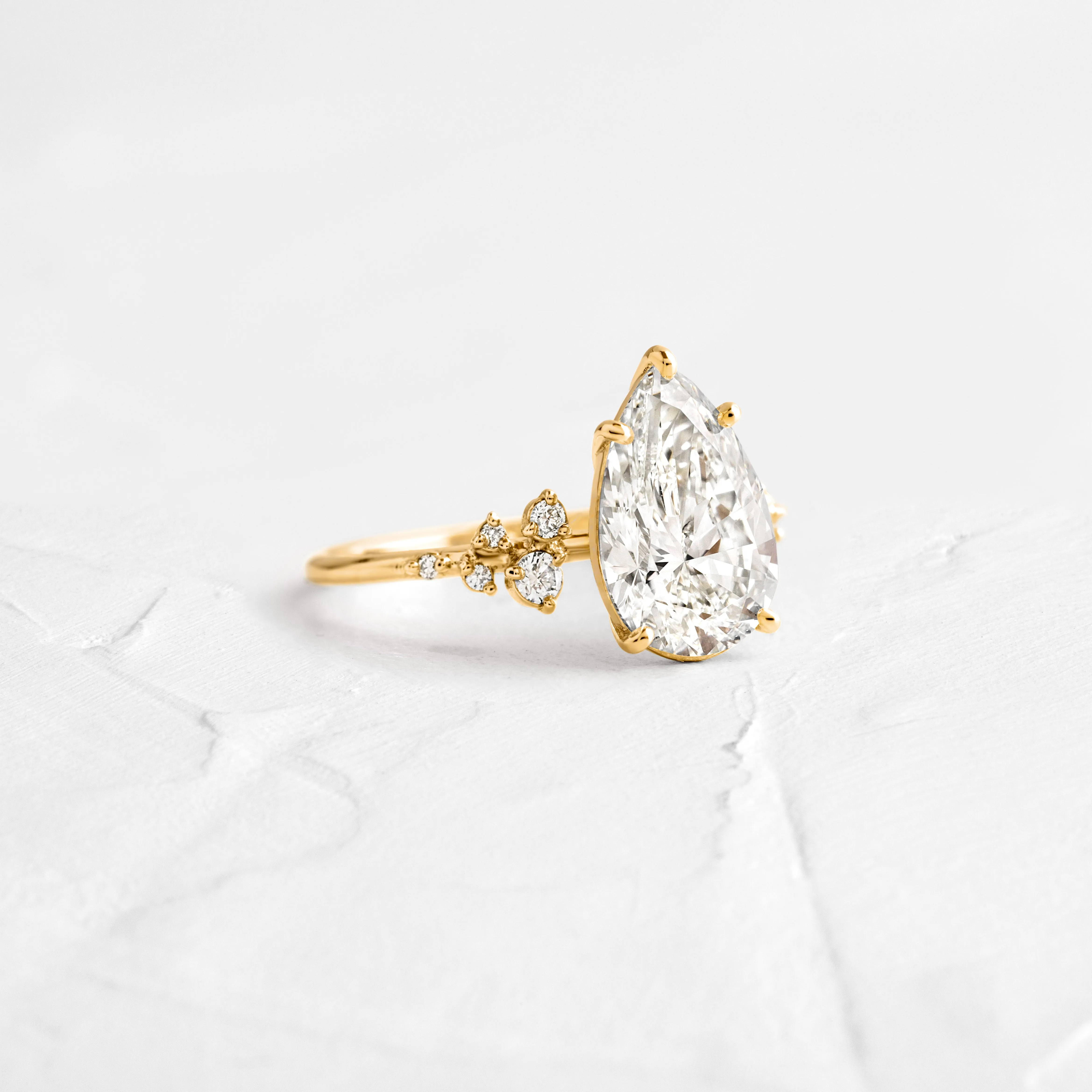 Snowdrift Ring, 1.5ct. Pear Cut