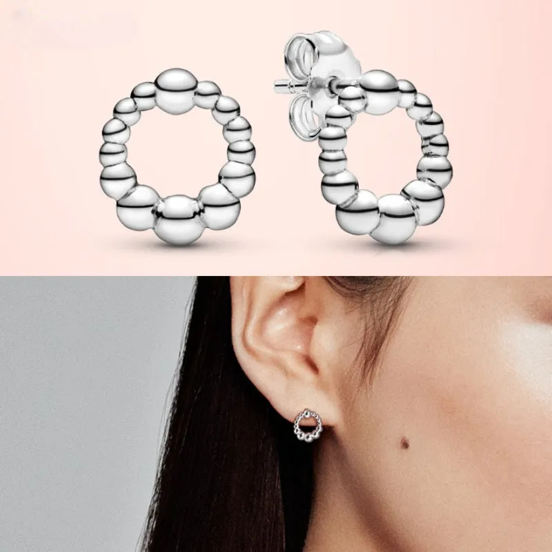 Sterling Silver Hoop Drop Earrings