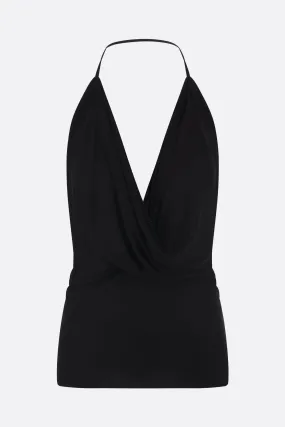 stretch cupro sleeveless top