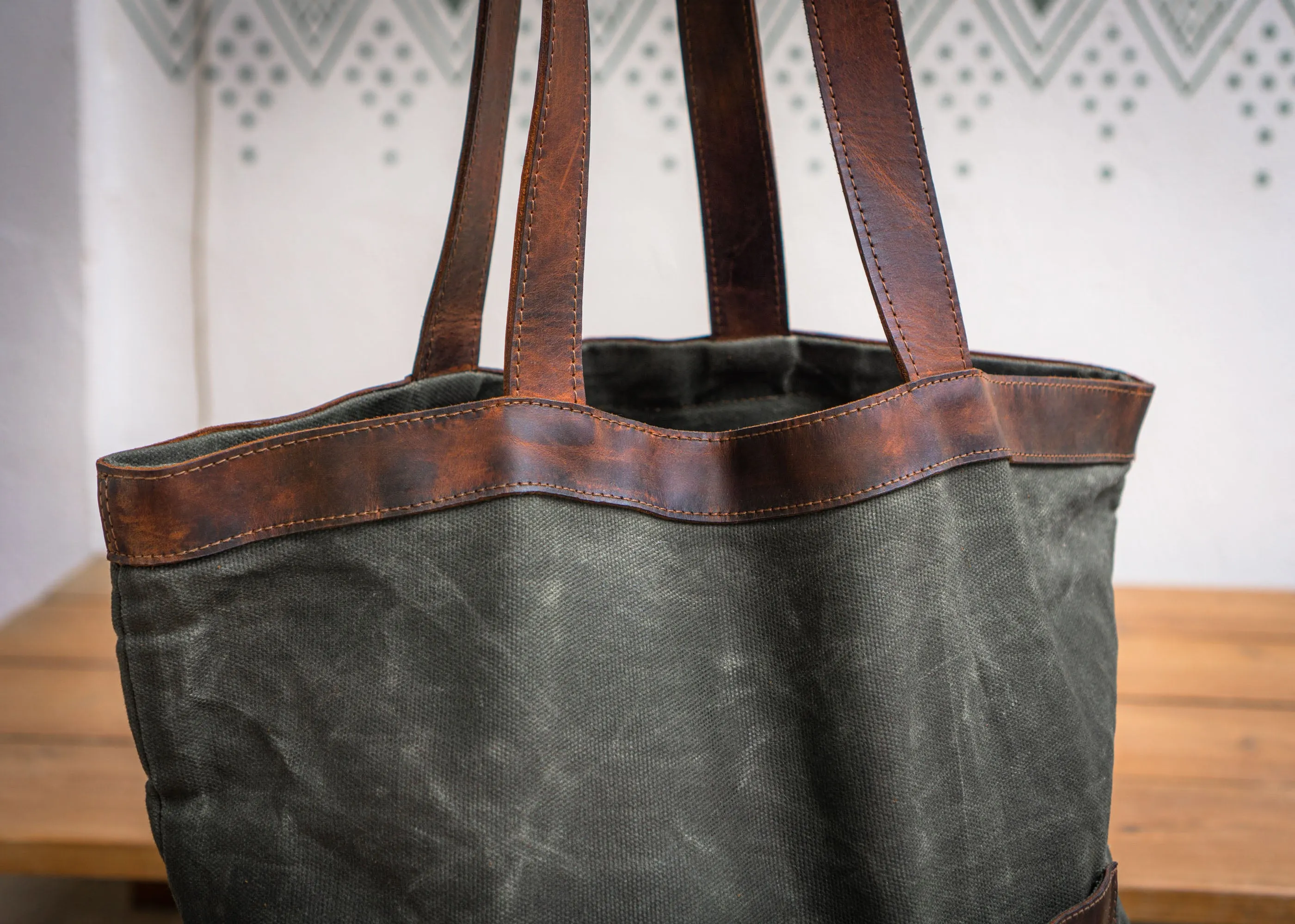 Stylish Tote Bags for Women - Personalized, Waxed Canvas & Genuine Leather