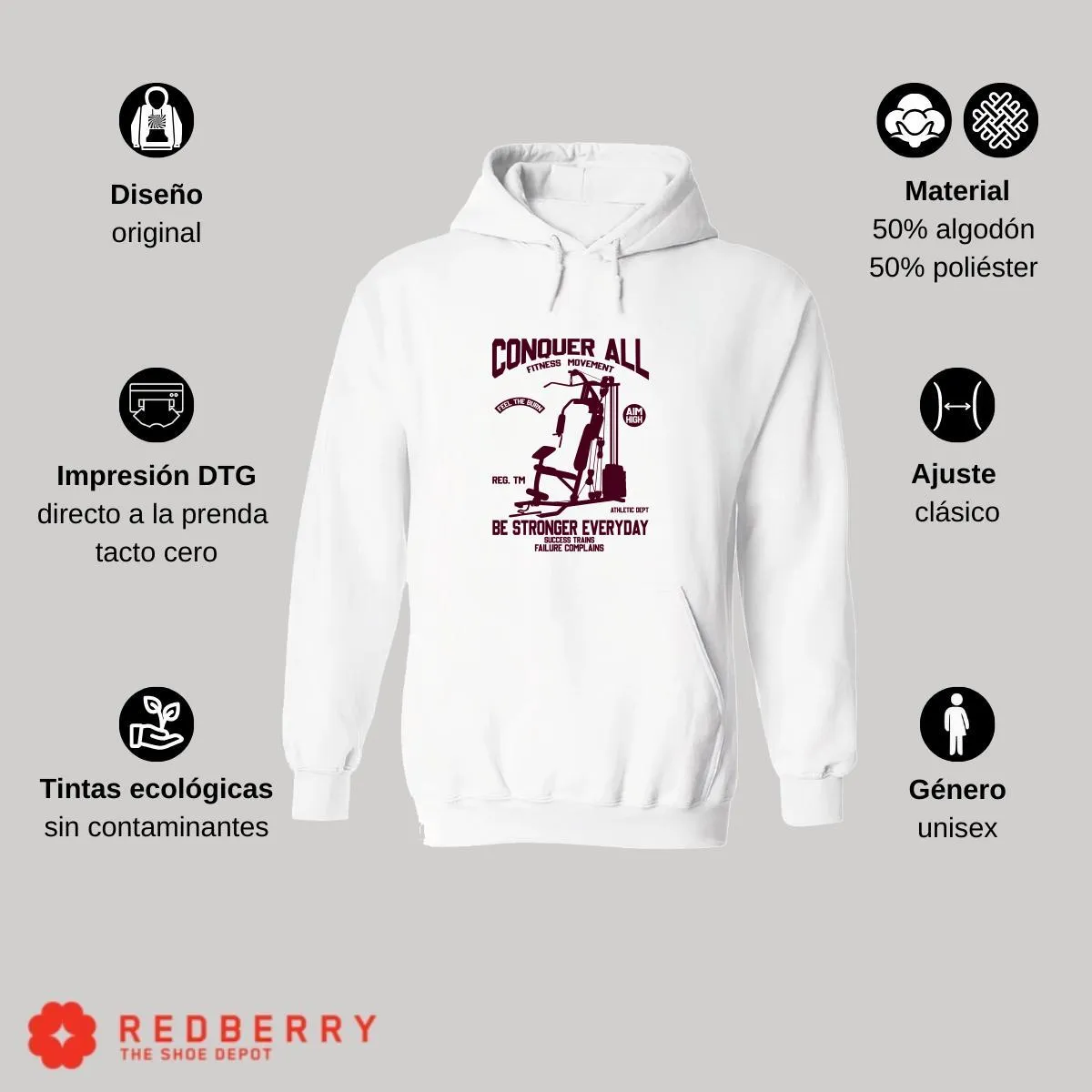 Sudadera Hombre  Hoodie Gym Ejercicio Fitness 030