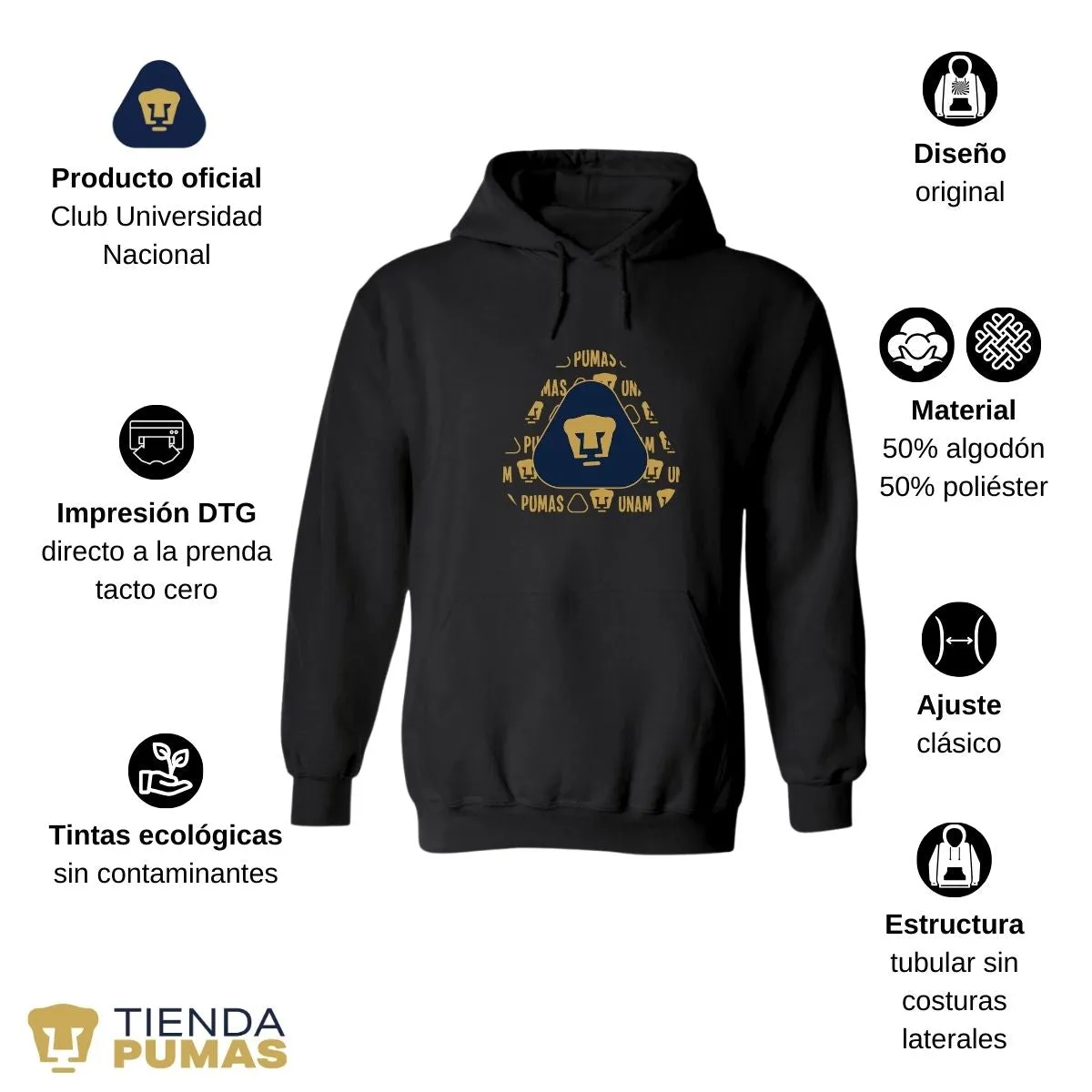 Sudadera Hombre Pumas UNAM triangular