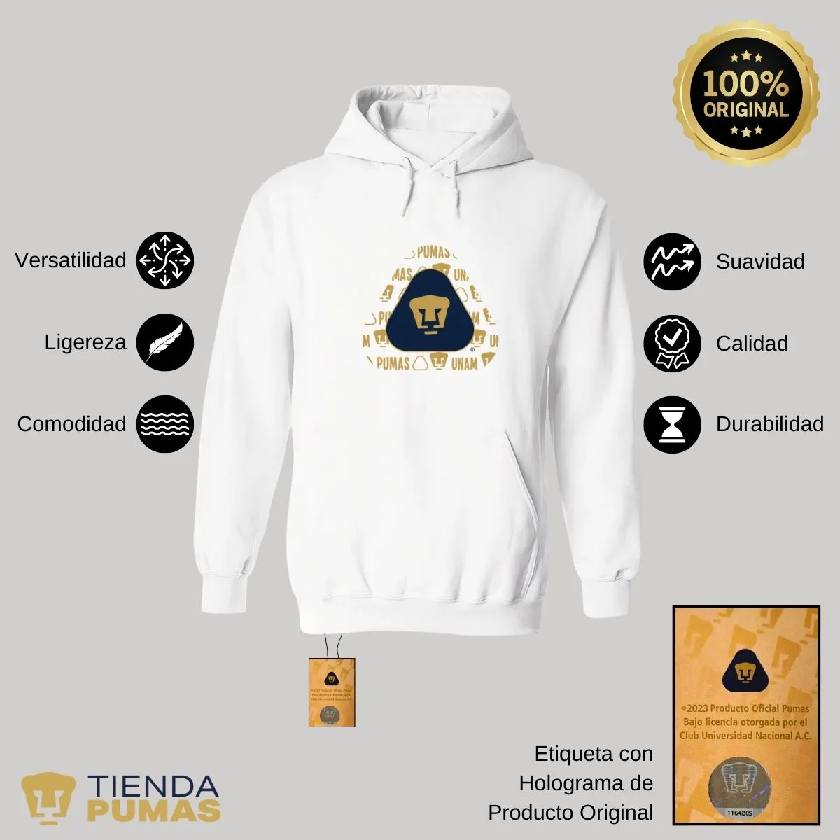 Sudadera Hombre Pumas UNAM triangular