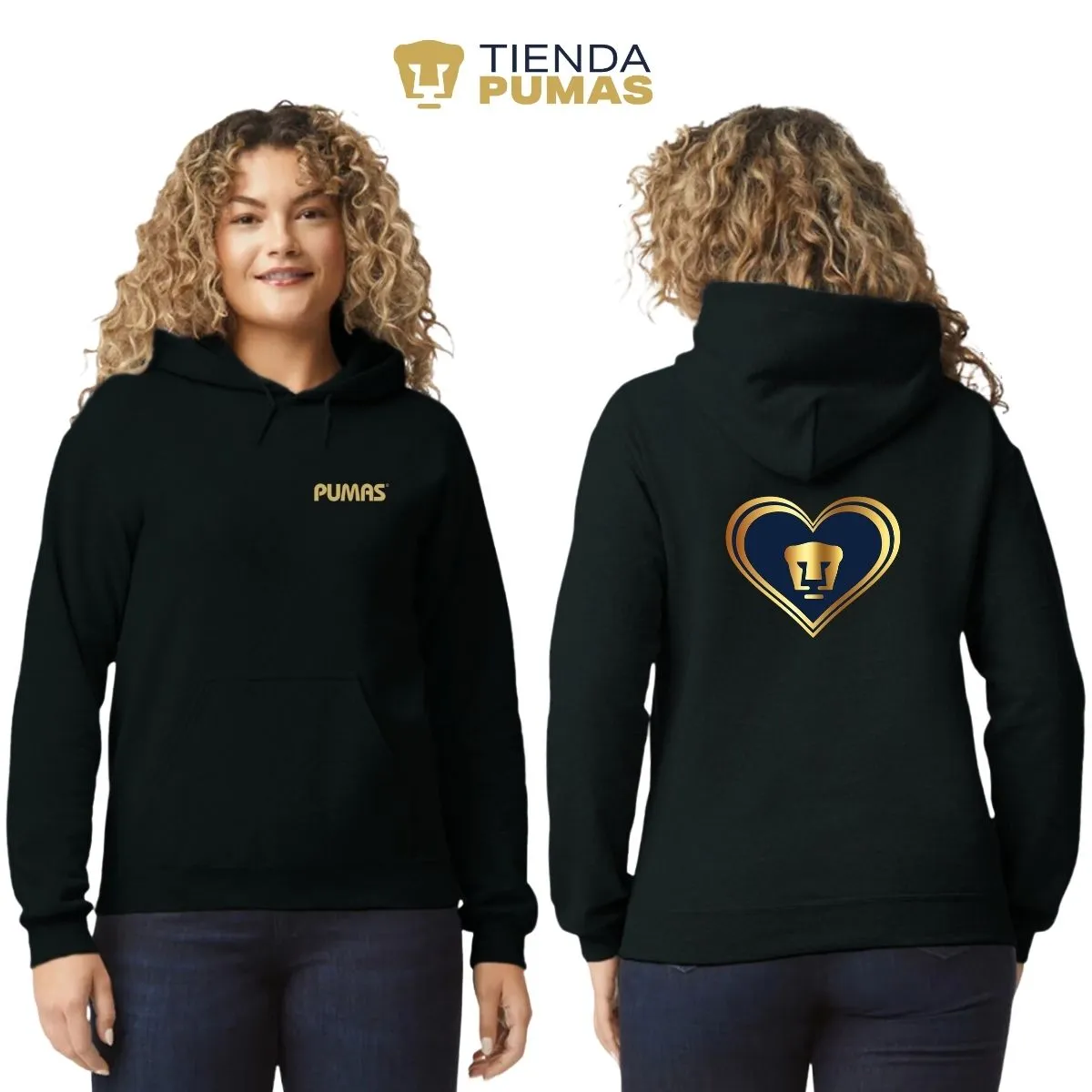 Sudadera para Mujer Hoodie Pumas UNAM Corazón Pumas